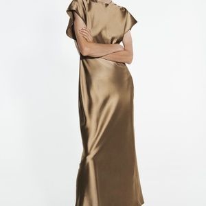 Zara Satin MIDI Dress - NWT
